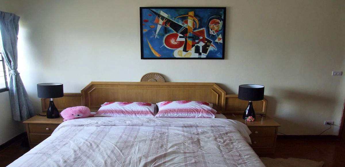 Master Bedroom with Queen Bed in 2BR Condo